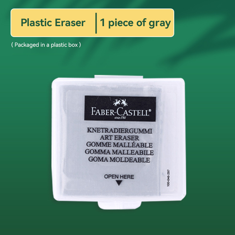 1pc gummisuddgummi för plast röd/gul/blå/grå skola kontor markera ritning bulk skisser examen korrigering målning konst: Mörkgrå