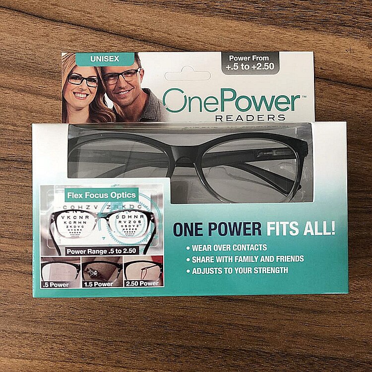 Adjustable Multifocal Reading Glasses Focus Auto Adjusting Optic One Power Readers Reading Glasses ranges from 0.5 to 2.75: 1pcs