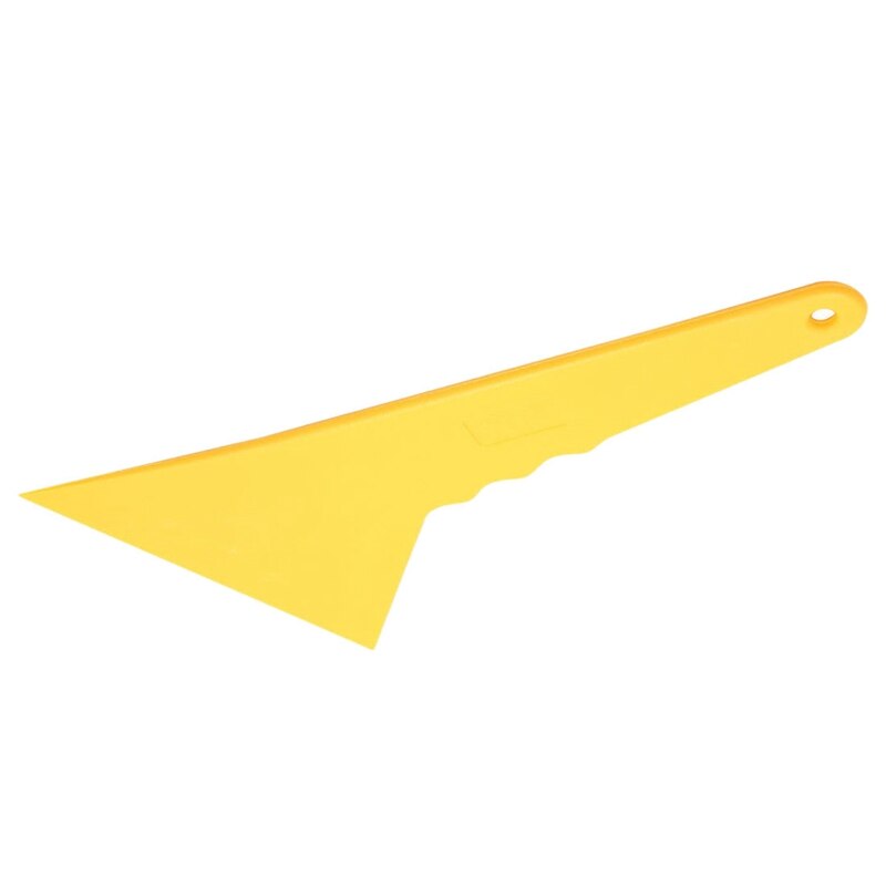 Plastic Yellow Auto Car Window Sticker Film Scraper Squeegee Cleaning Tool 23.6x12.3cm