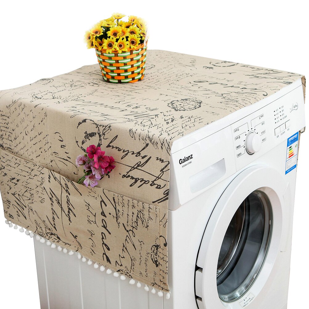 Cubierta geométrica para nevera de 55x130cm, cubierta de tela para el hogar a prueba de polvo con bolsillo, cubierta para lavadora, toalla: C