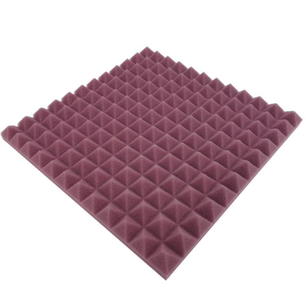 1Pcs Soundproof foam Acoustic Foam Panel Sound Stop Absorption Sponge Studio KTV Soundproof FDH: Purple