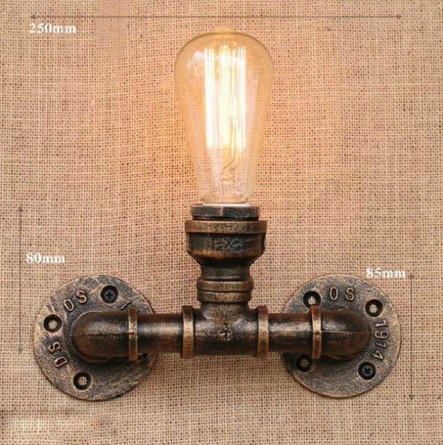 retro Industrie Zauberstab Lampe Jahrgang eisen rost Wasser rohr Lampen E27 Dachgeschoss Licht Überzogene Innen Beleuchtung Hause schlafzimmer Restaurant Deko: J