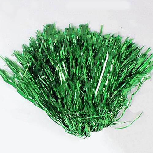 1Pc Metallic Cheerleader Cheer Cheerleading Dance Party Team Match Sports Pom Poms: Green  