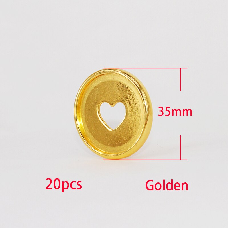 20pcs 35mm Mushroom Bidning Buckle Planner Binder Discs Mushroom Binding Discs Ring Notebook Diary Office and School Supplies: Golden-20pcs