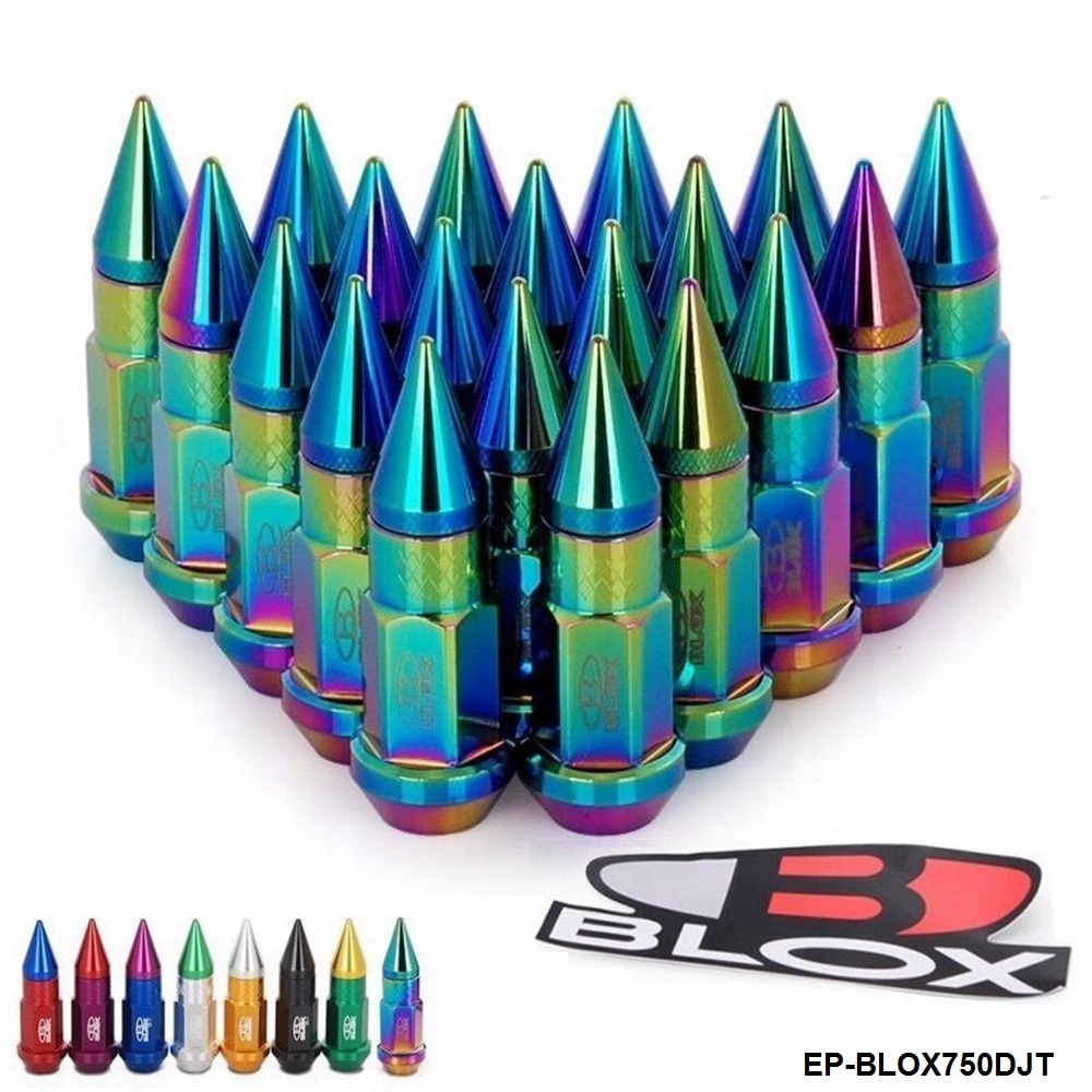 Blox – écrous de roue prolongés 50MM, avec pointes, pour jantes m12x1, 5/m12x1, 25, EP-BLOX750DJT-ALBZ