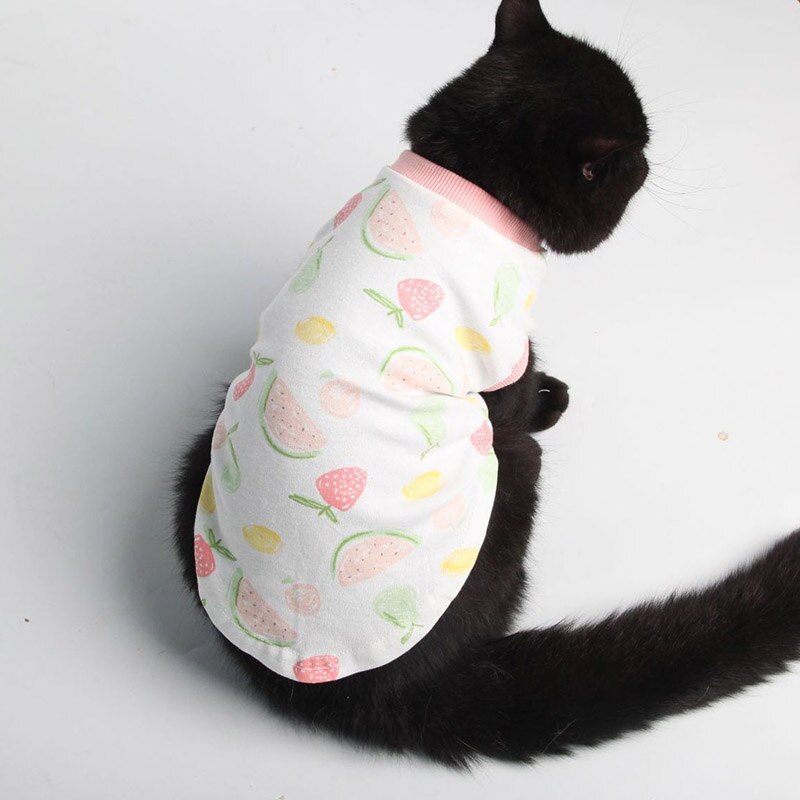 Soft Pet Cat Clothes for Small Cat Vest Summer Pets Clothing for Kitten Outfit Winter Pet Clothing for Cats Rabbit Cats Coats: Pink / M