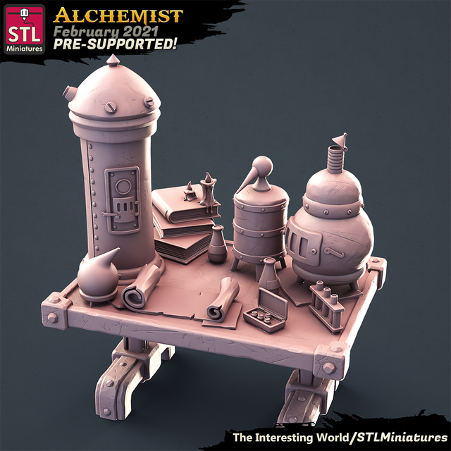 32mm Alchemist Miniatures DND D&amp;D Pathfinder RPG War Games Tabletop: Desk