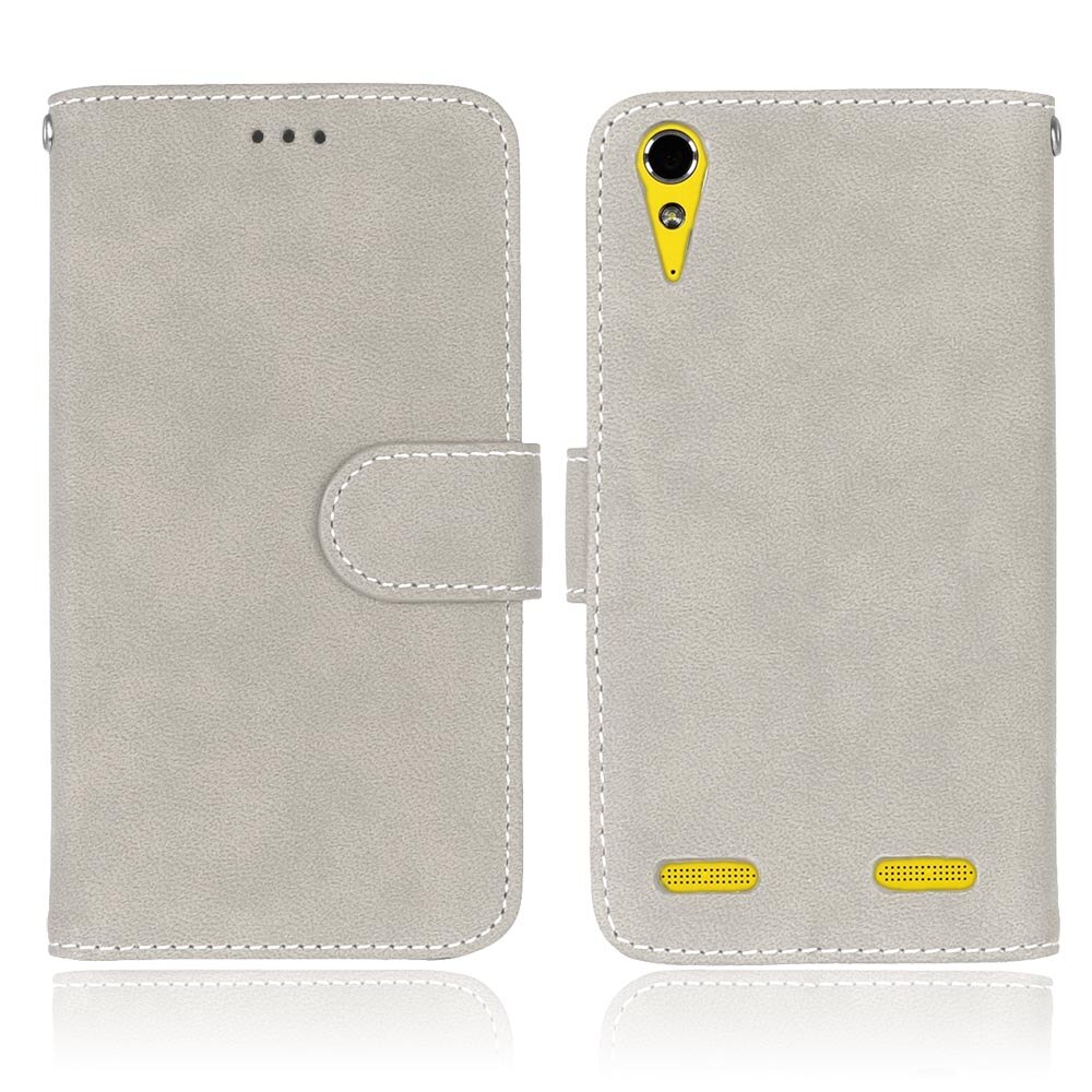 Flip Case for Lenovo A6010 Plus & A6000 & for Lenovo Lemon K3 K30-T Cover Skin 5" K 3 A 6000 6010 Case for Lenovo Phone Case: Gray
