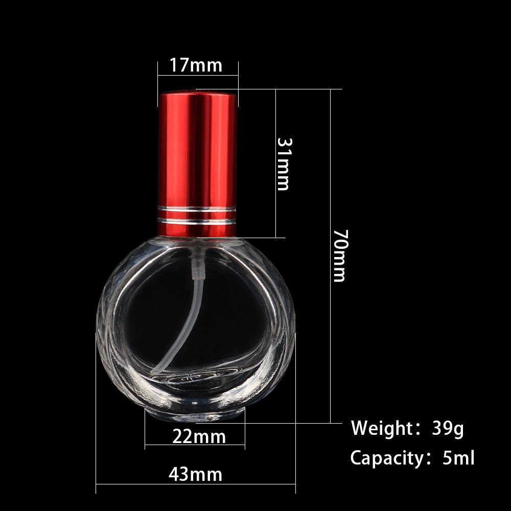 5Ml Glazen Fles Met Schaal, lege Parfumflesjes Verstuiver Spray Flessen Draagbare Reizen Cosmetische Container Make Up Gereedschap 1Pcs: 10ML red