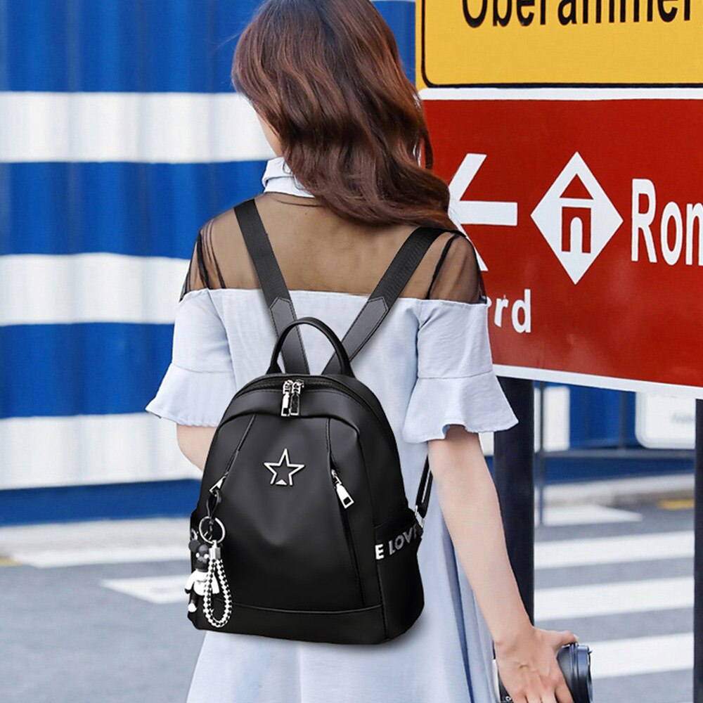 Women's Backpack PU Leather Travel Shoulder Bag Mini Shoulder Bag Girl Multifunctional Small School Backpack For Women