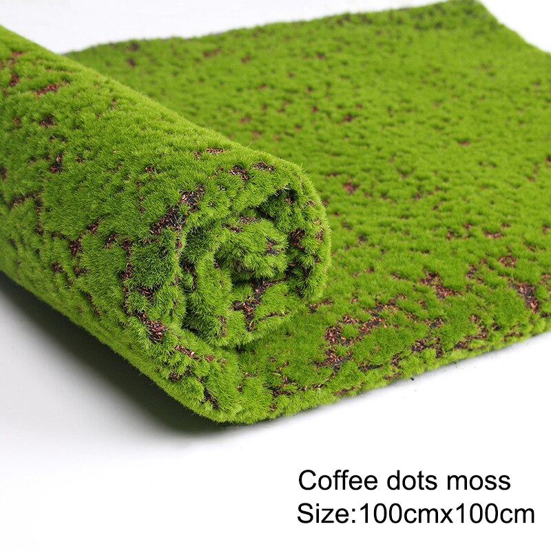 100cm simulering grøn plante væg mos græstørv simulering grøn plante scene vindue display diy mini have mikro øko dekoration: E