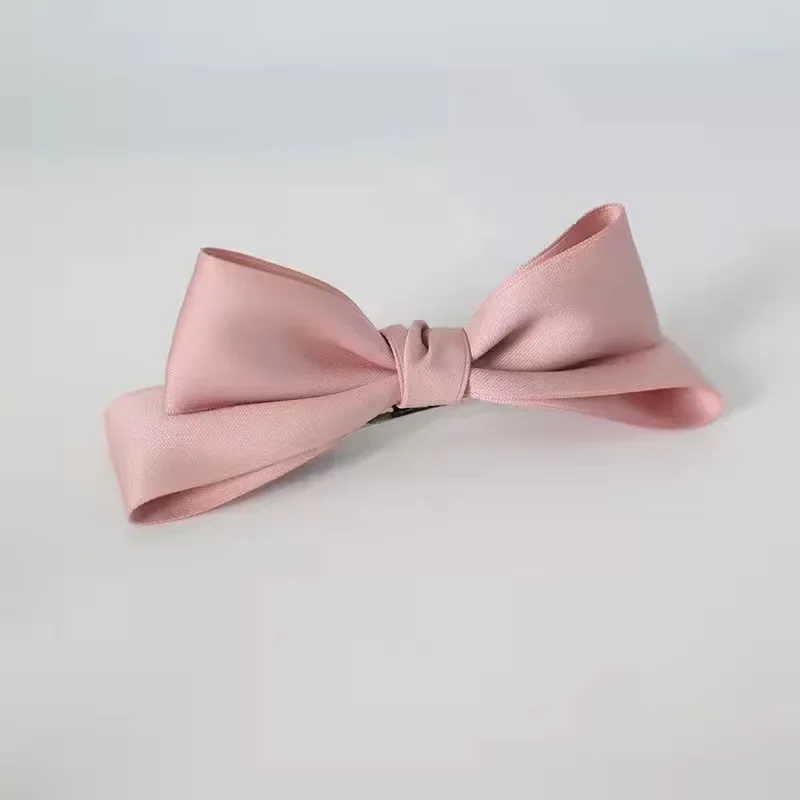 Horquillas coreanas 3D con lazo rojo para el pelo, pinzas para el pelo de princesa, pasadores de cinta, accesorios para el cabello a la para niñas y mujeres, novedad de 2023: Rosa