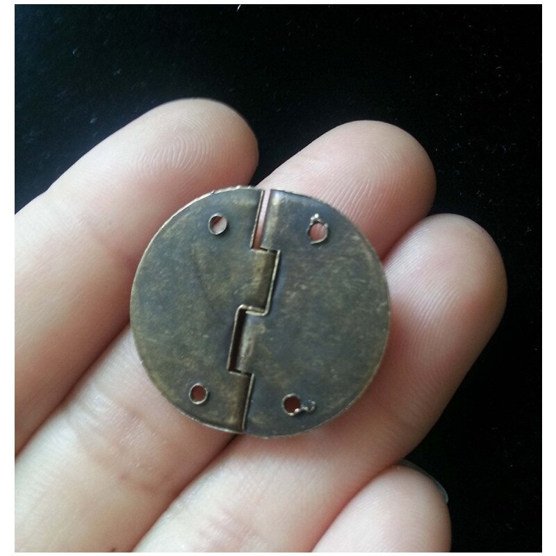 Bulk Brass Hinge Flower Decor Hinges Wooden Jewelry Box Hinge Fittings for Furniture Hardware+Screws,4 Holes,22*24mm,20Pcs