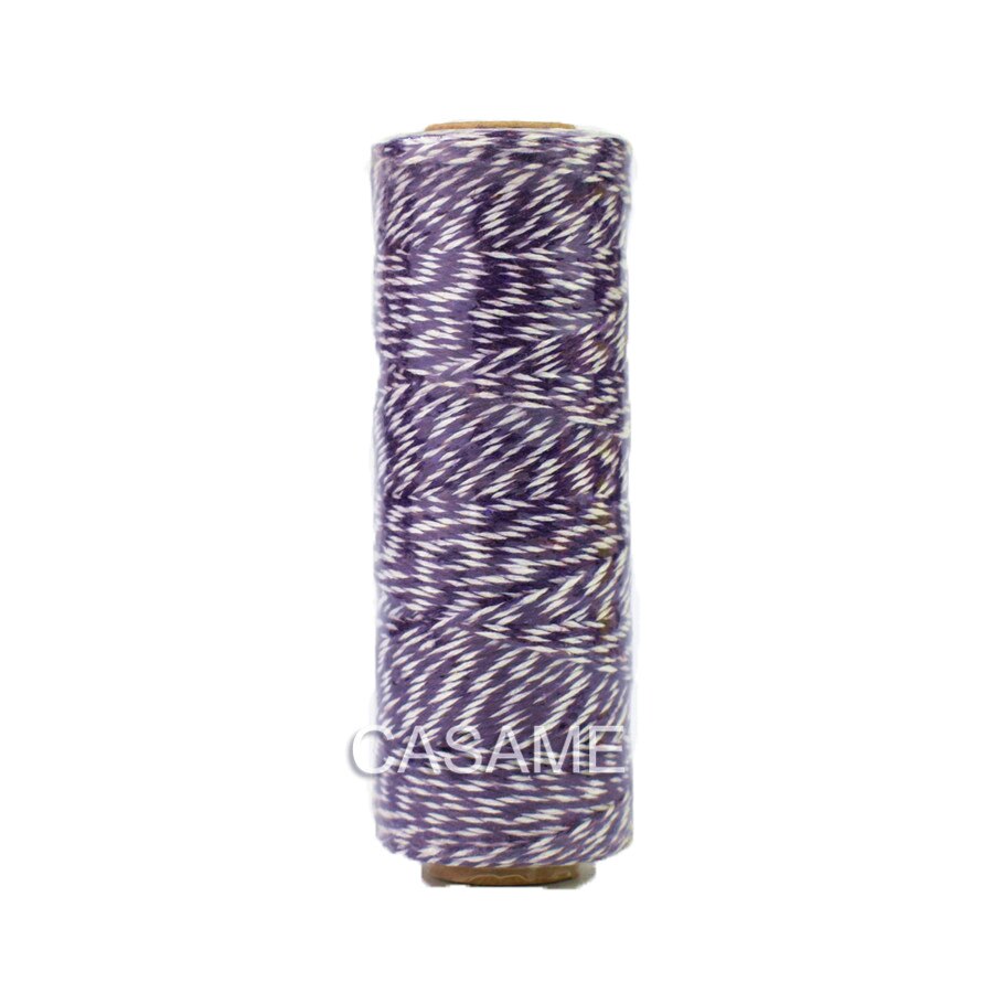 100% Natuurlijk Katoen Touw 4ply (100Yards) 1 Pcs Dunne Bakkers Touw Kleur Baker Touw Zilver Goud Rood Roze Katoen String Kleur: dark purple