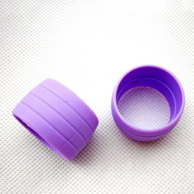 1 Paar Fahrrad Silikon Gummiband Befestigungs Ring Anti-Überspringen Stecker Wasserdichte Tragen Beständig BüGel Schleifen für Rennrad Bar Band: LILA