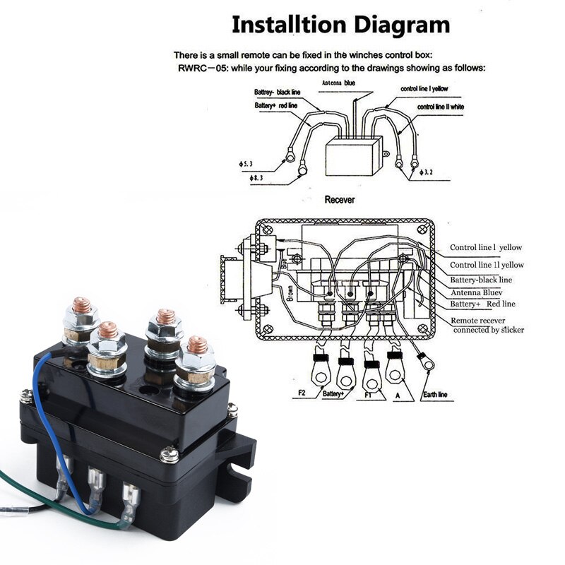12V 500A Contactor Winch Control Solenoid Relay Twin Wireless Remote Off Roaders