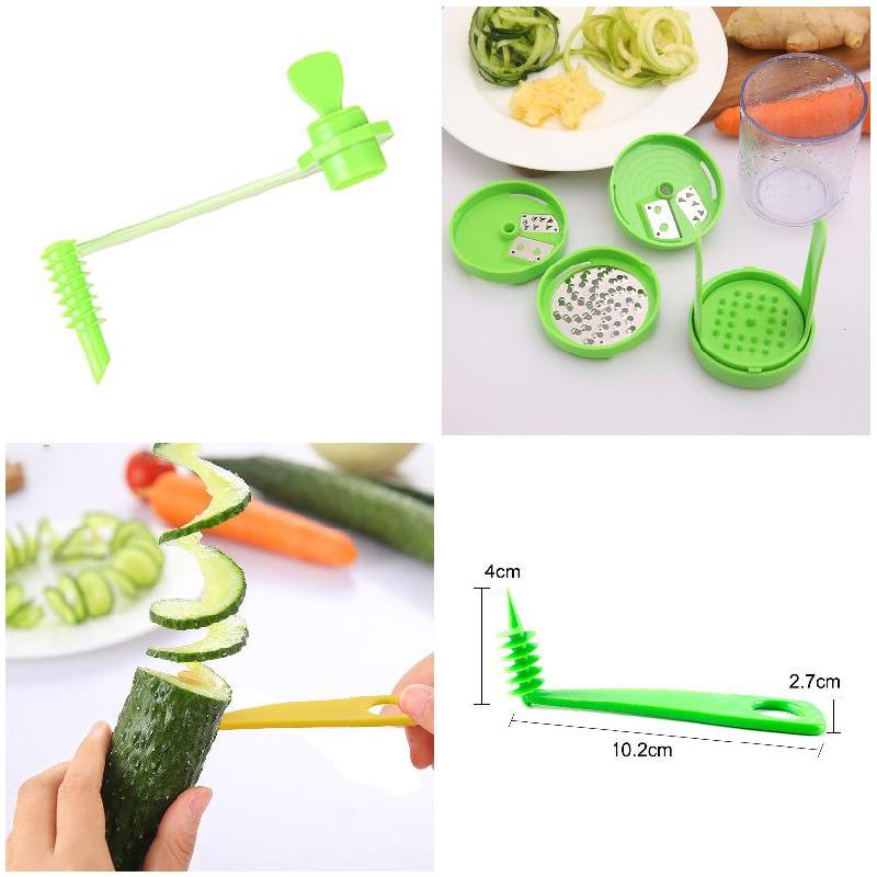 Fruit En Plantaardige Spiral Slicer Keuken Snijden En Groente Patroon Gesneden Bloemen AIA99