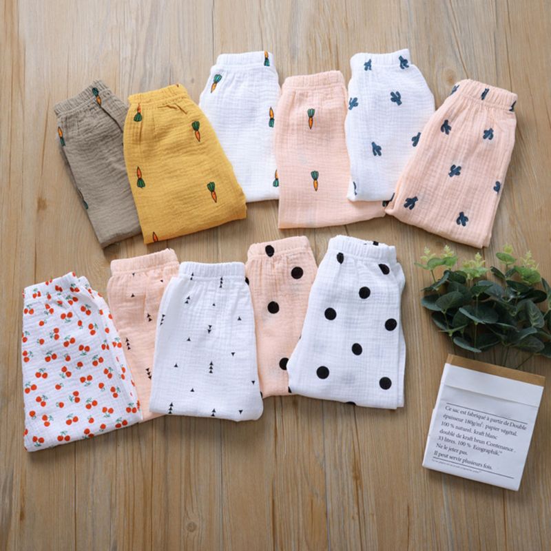 Children Anti-mosquito Long Pants Boy Girl Cotton Loose Trouser Infant Toddler Casual Bloomer Lantern Clothing