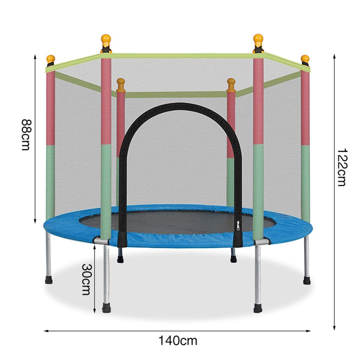 Selfree Indoor Trampoline With Protective Net For Adults Kids Jumping Bed Outdoor Trampolines Exercise Fitness Equipment Bed