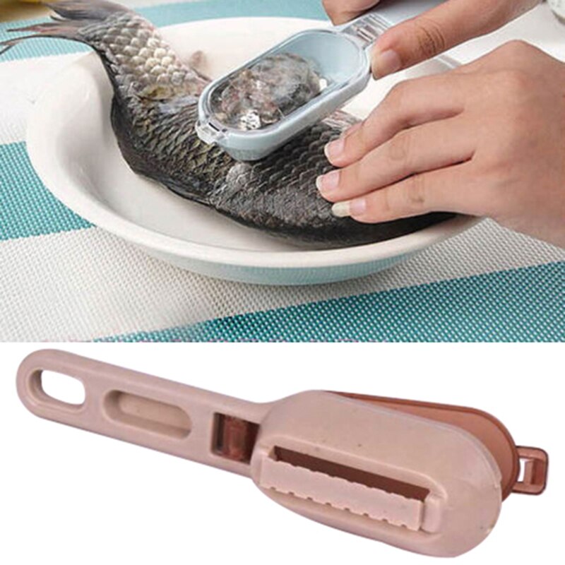 Slumpmässig färg 1pc fiskskinn skrapande fiskfjäll borstar rivjärn snabbborttagare köksprylar köksredskap