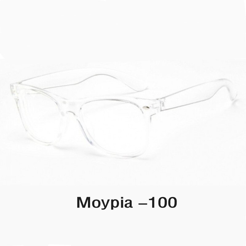 Transparent Finished Nearsight Myopia Glasses Clear Spectacle Nearsighted For Women&Men With Diopter -1.0-1.5-2.0...-4.0: Transparent -100