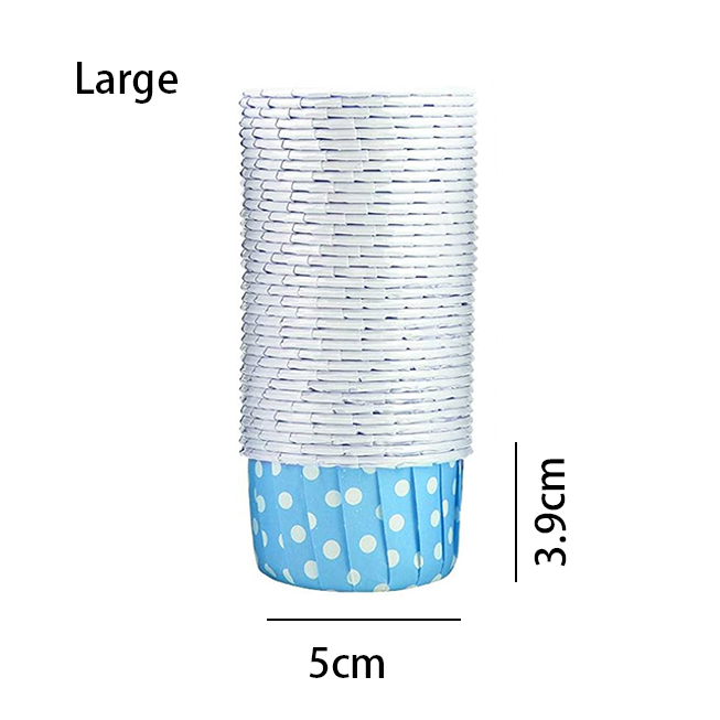 100 Pcs Cupcake Paper Cups Wrapper Wedding Cake Mold Muffin Cupcake Liners Baking Cup Set Bakery Party Supplies Gold: large blue