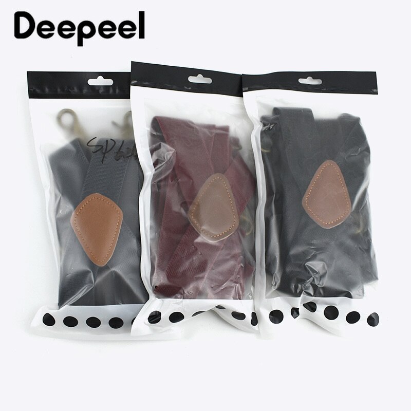 Deepeel 1Pc 3.5X125cm Mannen Jarretel X-Vormige Stretch Brede Bretels Werk Bretels Haak Gesp 2 Clips Bandjes man Jockstrap