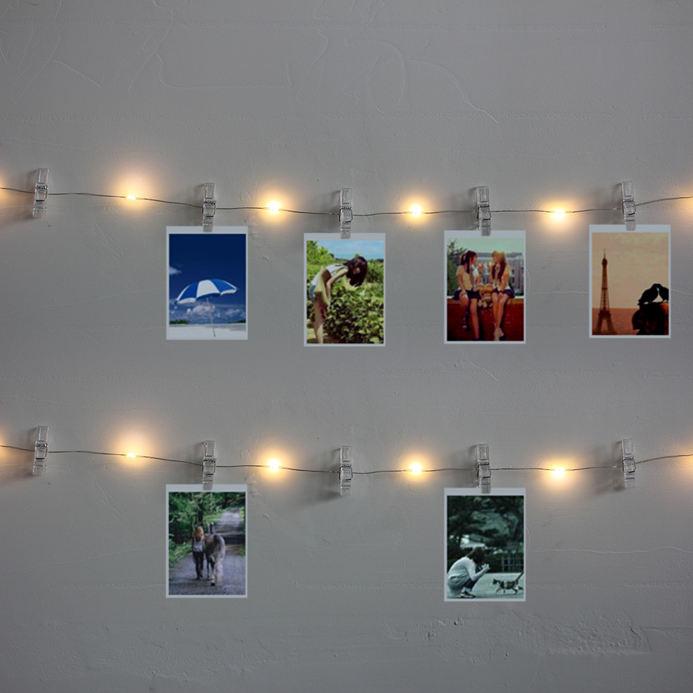 2m 5m 10m LED Garland Photo clip string lights powered by Battery USB fairy light Wedding Party lighting Home Decoration