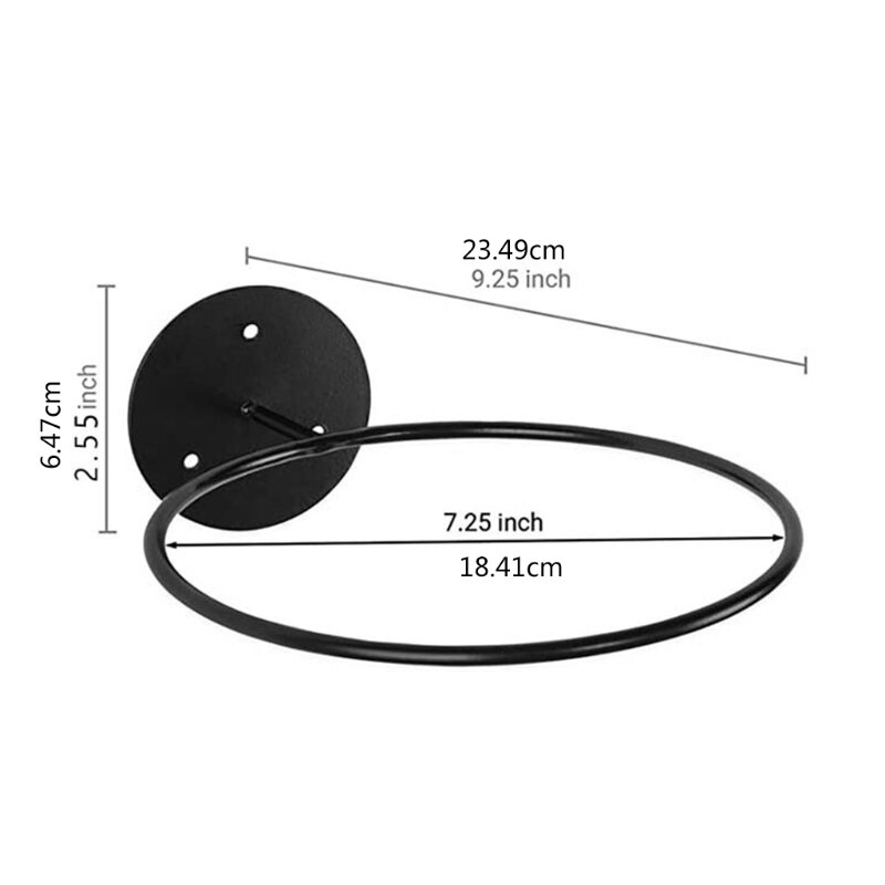 Wall mount display bracket ball holder iron storage rack for football, soccer ball, volleyball, basketball, bowling ball