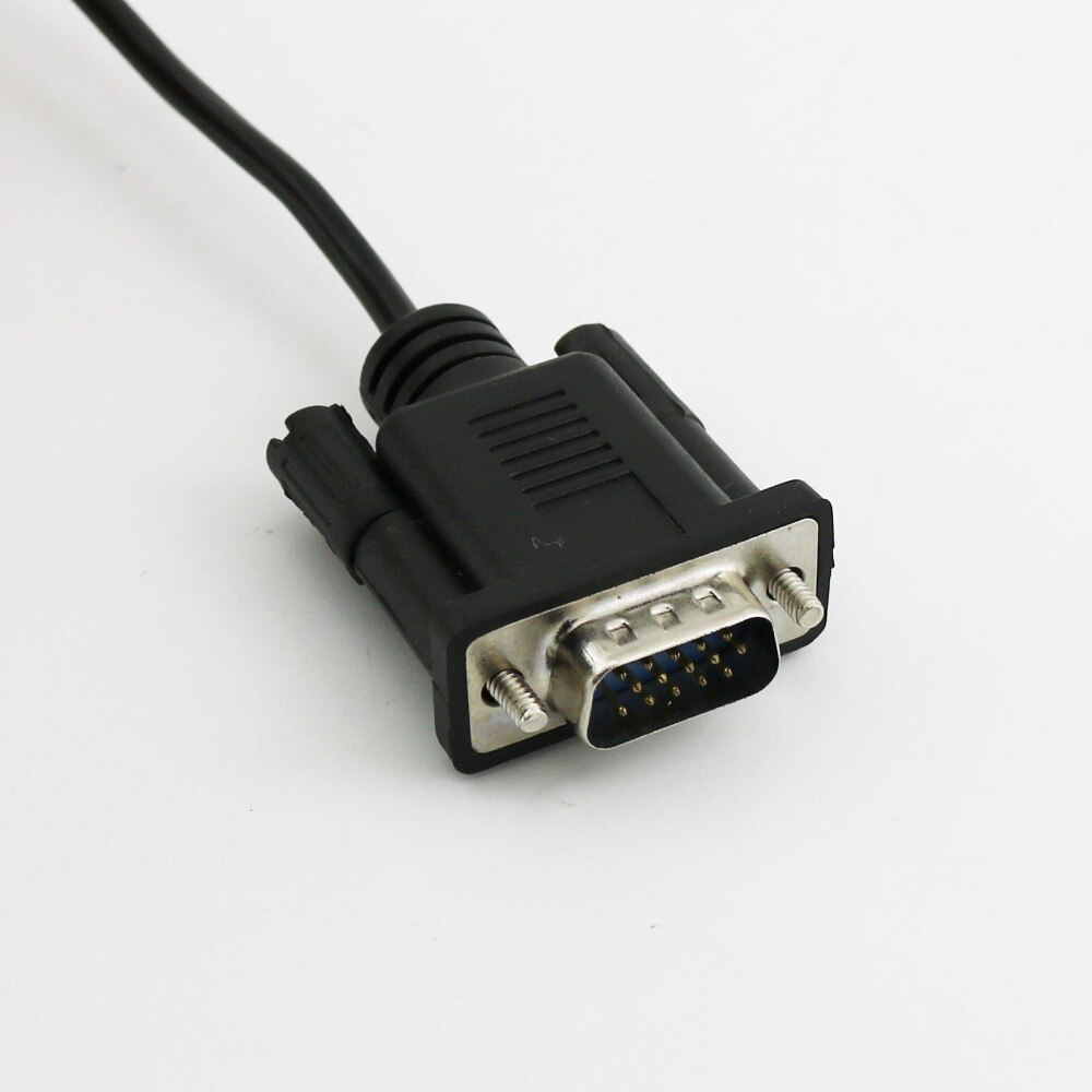 1x 1.5M/5ft Voor Mobiele Dvd Evd Usb Mini 5pin Male Naar Vga 15pin Male Plug Connector Kabel cord Black