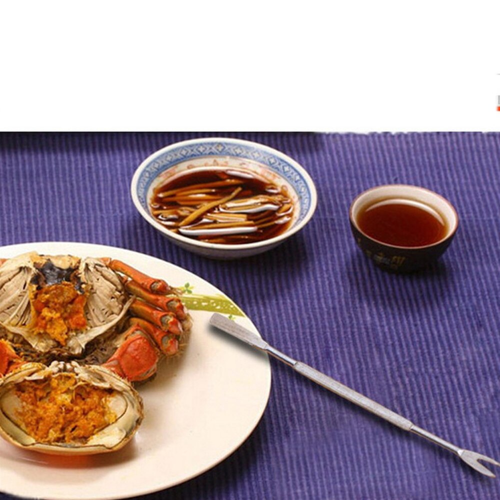 12PCS Stainless Steel Shellfish Seafood Forks Nut Picks Seafood Tools