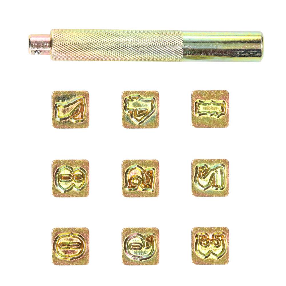 26pcs Wood Leather Punching Stamp Set Carbon Steel Metal Alphabet Stamps Metal Alphabet Stamps Home Craft Accessories Letter