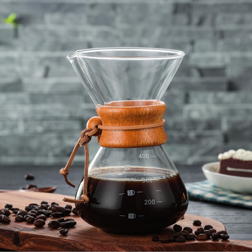 400 Ml Glas Koffie Pot Hoge Temperaturen Koffiezetapparaat Espressomachine Met Rvs Filter Pot
