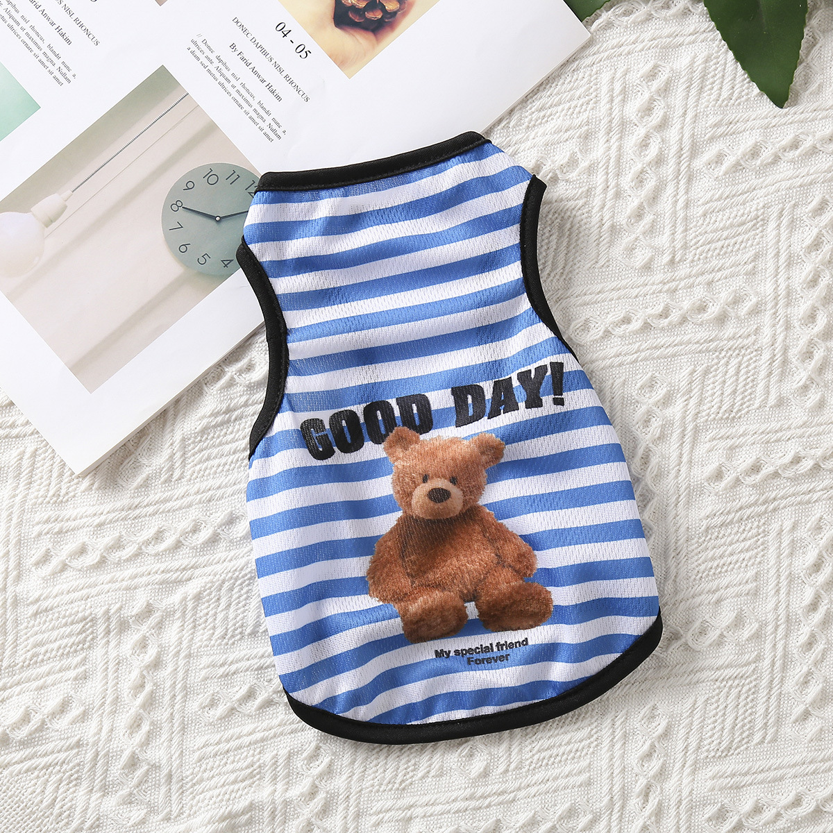 Haustiere Sommer Drucke Westen Hund Kleidung Kleiner Bär Hund Muster Haustier T-shirts Atmungsaktive Ärmellose Welpen Kostüm Hund Haustier Shirts