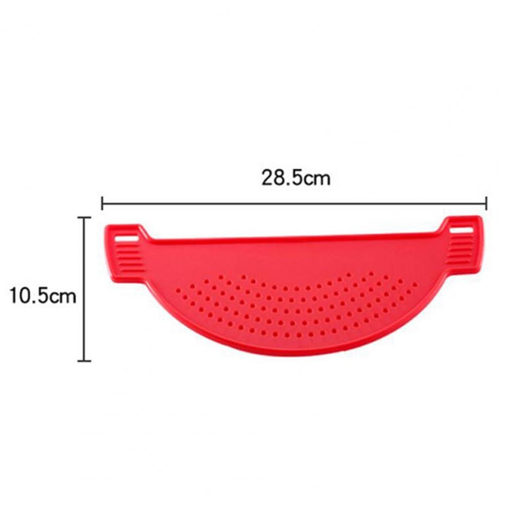 Escorredor placa meia lua forma vegetal lavagem resistente ao calor pote funil filtro para gadgets de cozinha