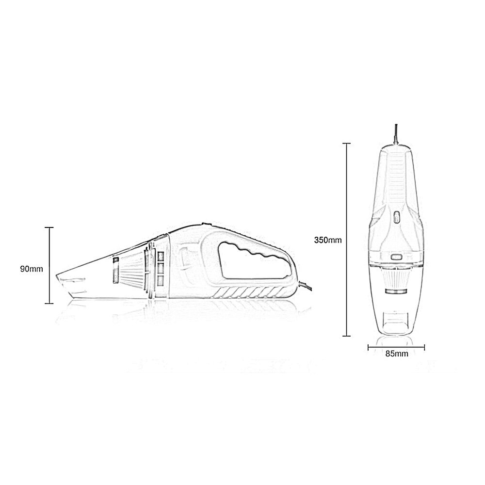 Draagbare 120 W 12 V Auto Stofzuiger Handheld Mini Stofzuiger Super Zuigkracht 5 m Kabel Nat En droog Dual Gebruik