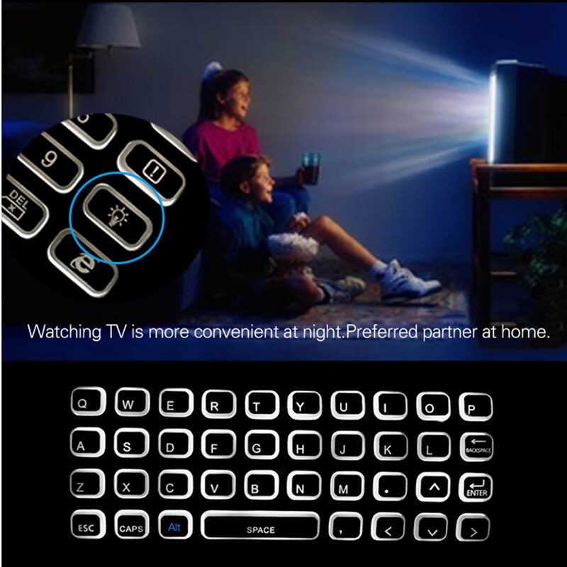 MX3 2.4G Wireless Keyboard Backlight Air Mouse Remote Control for TV Box Computer Smart TV 3 Axir Gyroscope 3 Axir Accelerator