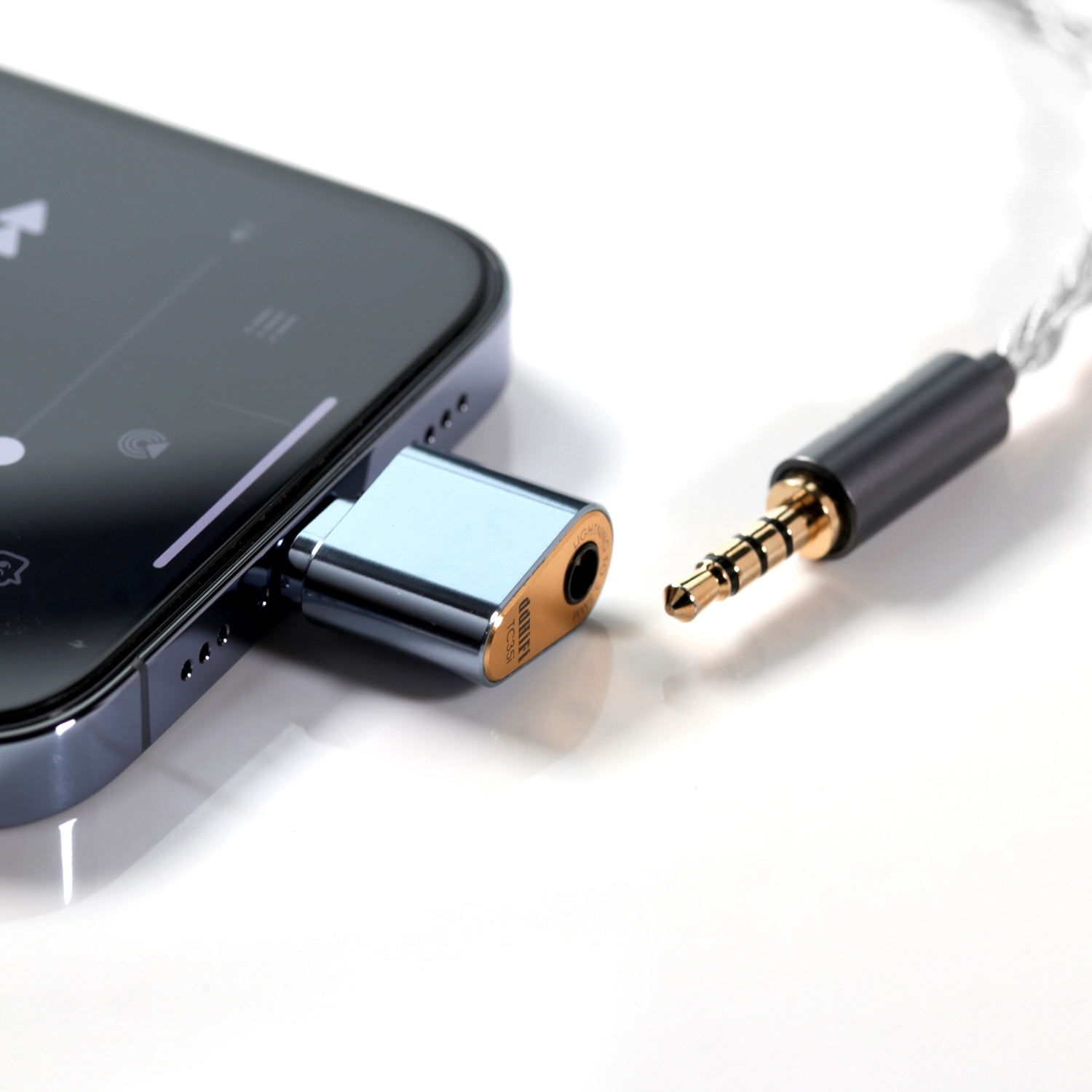 DD ddHiFi TC35i (2022)-ning robić 3.5mm adapter słuchawkowy dla iPhone, C101 układ DAC, obsługuje 24-fragment 48kHz bezstratne dekodowanie