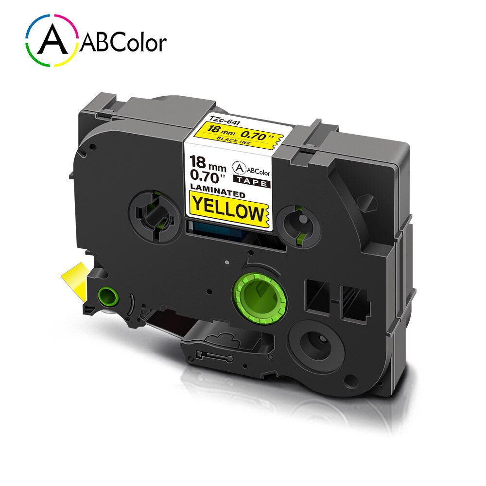18mm TZe-641 TZe 641 TZe641 Labels For Brother Laminated Tape Label Tape Cassette For Brother P touch Label Maker PT-D400 D450