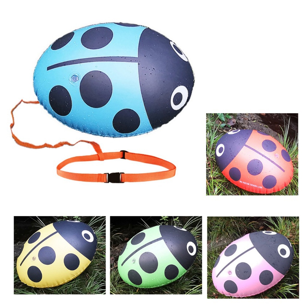 Bolsa de aire inflable para natación, boya flotante, bolsa de gas, Bola de flotación de mariquita