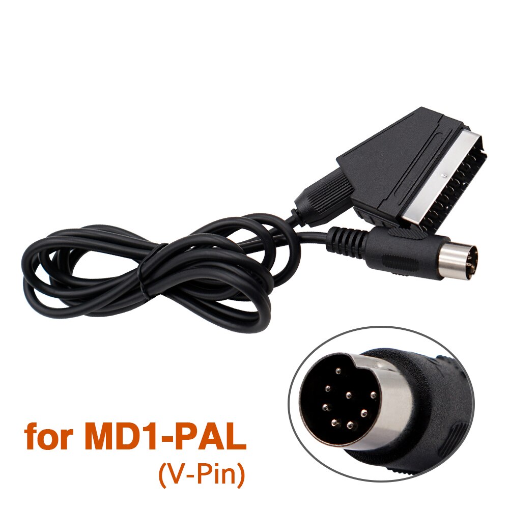 1.8m RGB Scart Cable for PS2/PS1/PS3/SEGA Mega Drive1/MD2/DC Dreamcast/Saturn/XBOX/XBOX 360 Retro Video Game Consoels