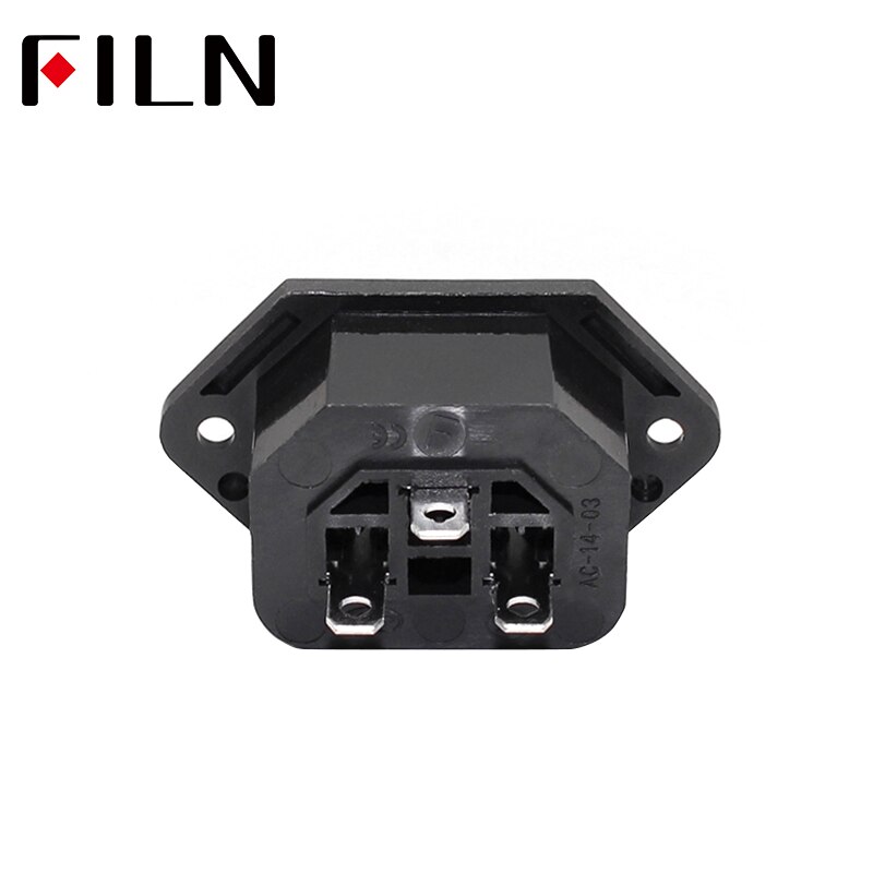 IEC 320 C14 femelle AC prise d'entrée de courant Jack connecteur prise AC 250 V 10A pour AMP ordinateur panneau monté vis