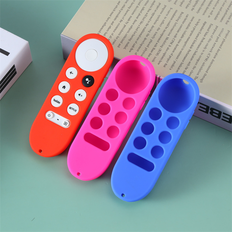 Silicone Protective Case for Google Chromecast SmartTV Remote Control Non-slip Soft Durable Shockpro Protective Cover Shell