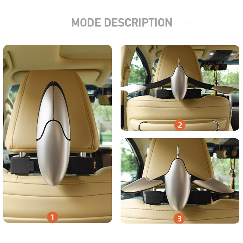 Porta traje retráctil para coche, gancho colgador de ropa para asiento trasero de coche, Mini organizador, montajes para el hogar, accesorios de Interior aplicables