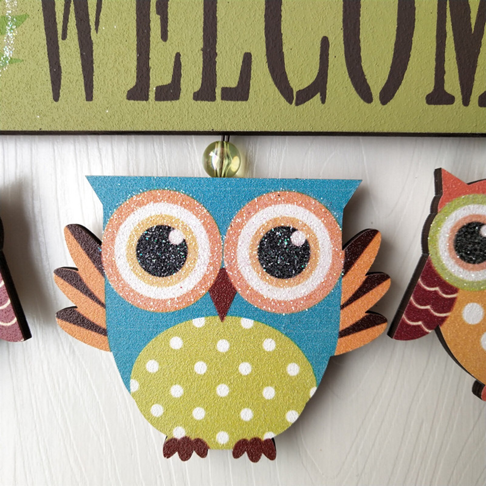 Houten Uil Welkom Decor Voordeur Welkom Teken Unieke En Opvallende Deur Opknoping Decoratie Voor Thuis