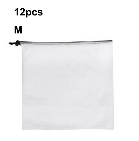 Sacs en maille réutilisables pour produits, 2 à 15 pièces, lavables, écologiques, sacs légers pour épicerie, stockage de fruits et légumes: 12pcs M
