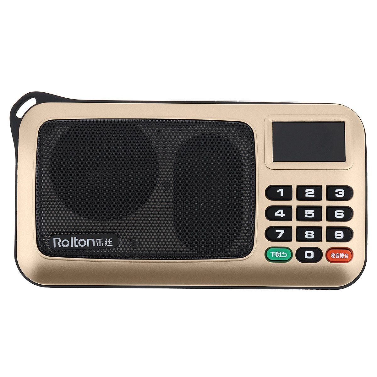 Rolton W405 Portable TF Card USB Mini FM Elder Radio Speaker with LCD Display Subwoofer MP3 Player/Torch Lamp/Verify