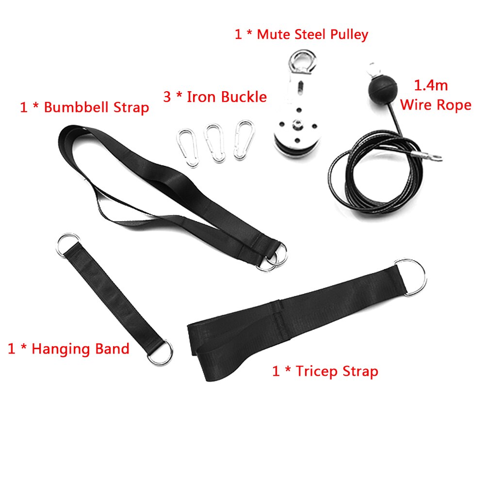Fitness DIY Pulley Cable Machine Attachment System Arm Biceps Triceps Blaster Hand Strength Trainning Home Gym Workout Equipment: 1.4m Set 3