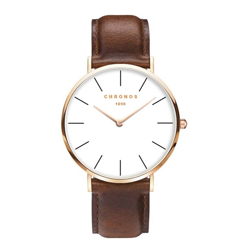 CHRONOS Horloges Mannen Mode Unisex Horloge Quartz Horloge Heren Rose Goud Mannelijke Klok Relogio Masculino