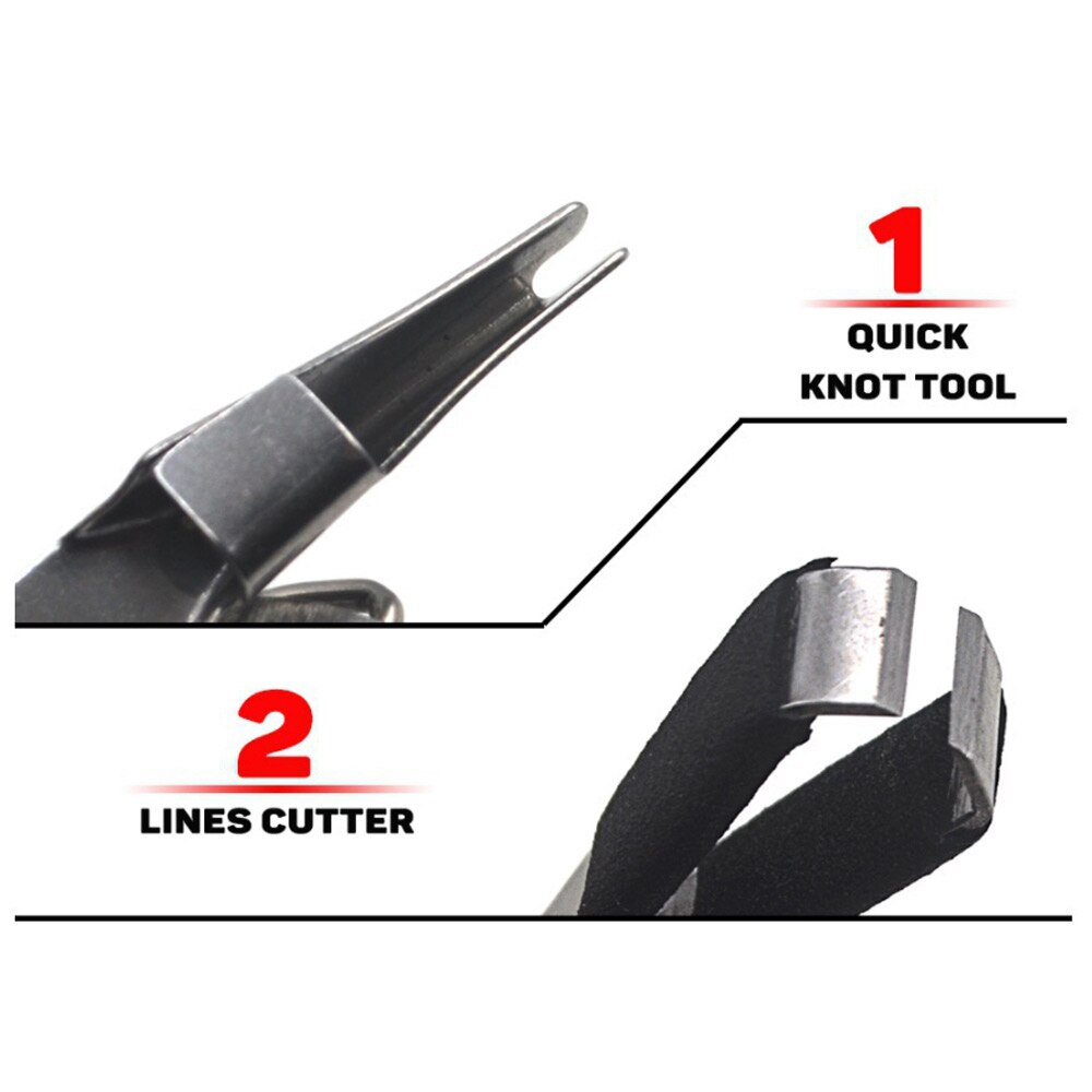 FLYSAND 4 en 1 attache rapide noueur à ongles ligne coupe tondeuse pince crochet aiguiseur matériel de pêche outils de noeud rapide